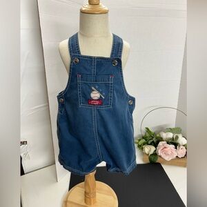 Vintage Circo Blue Overalls with Baseball Design